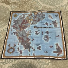 Ultima Online Cloth Map from 1997. Vintage, Original Owner. UO Origin. With Pin 