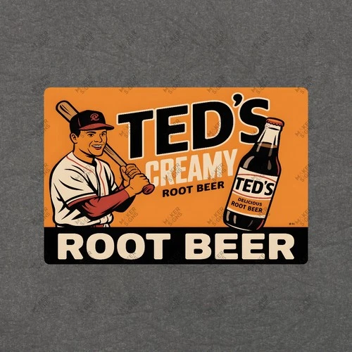 Vintage Style Teds Root Beer Metal Sign Baseball Retro Advertising #752830
