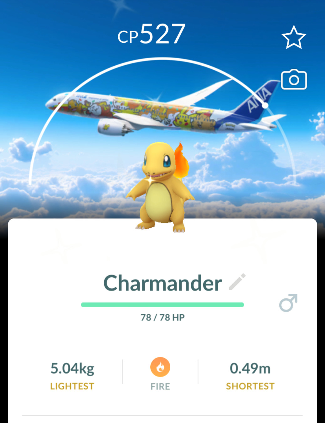Shiny Charmander Special Jet ANA Airways Background