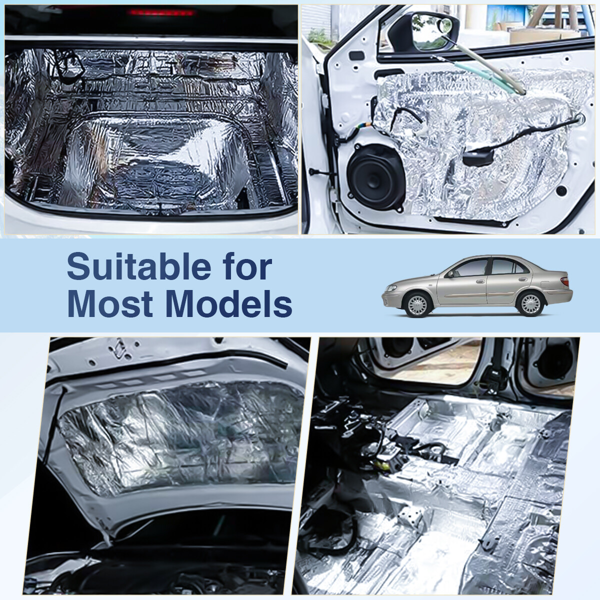 60"x40" 394mil Firewall Sound Deadener Car Heat Shield Insulation