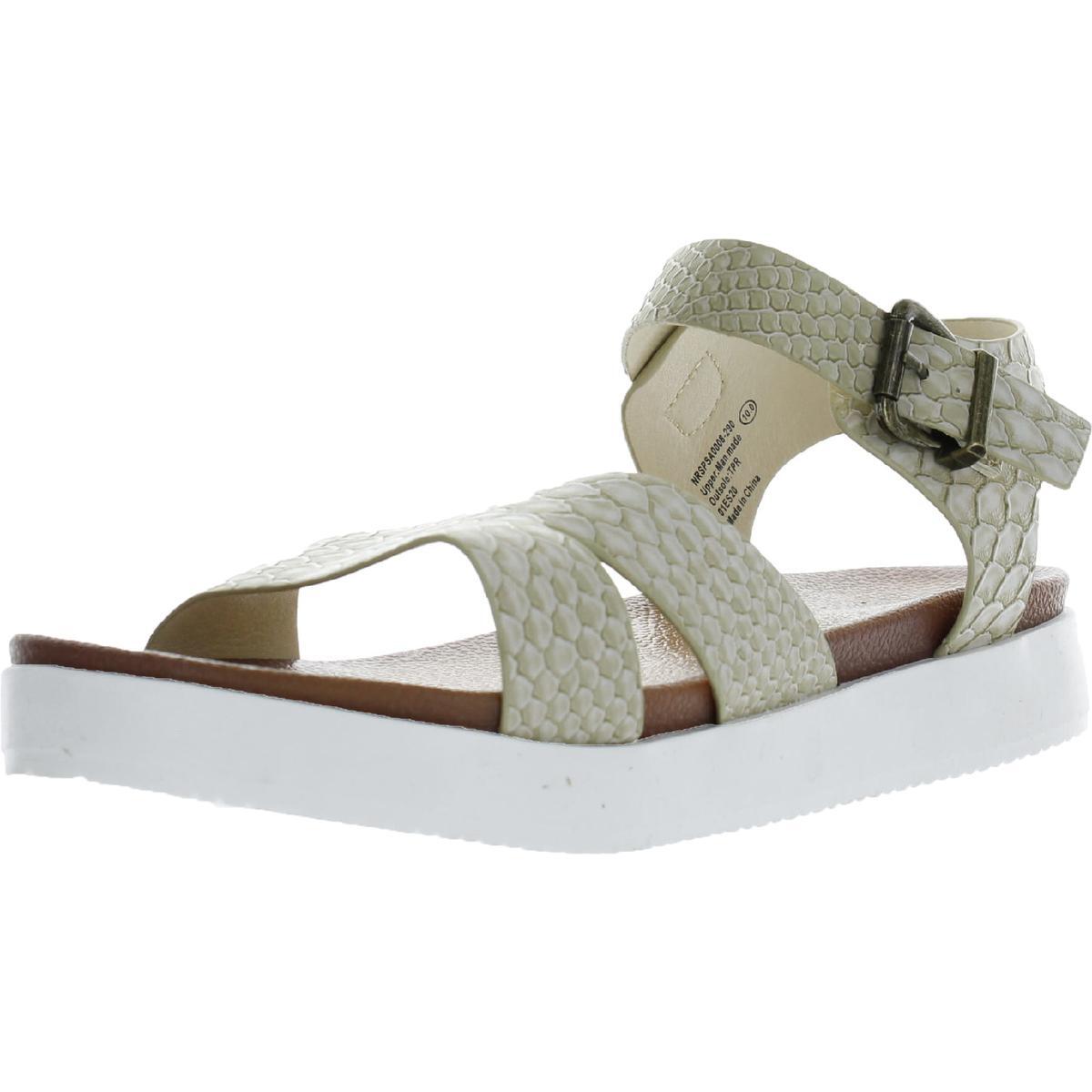 Без рейтинга Женские бежевые туфли из искусственной кожи с ремешком на щиколотке 10, средний (B,M) BHFO 7565