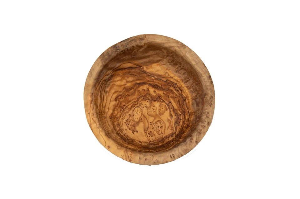 Ensaladera de madera para aperitivos de madera de olivo para servir frutas nueces sumergir decorativo 6" Foto 3 de 4