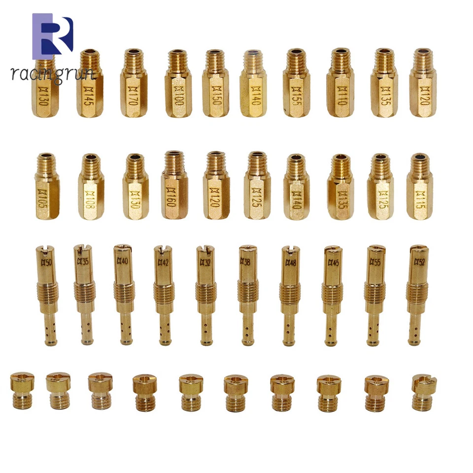Kit de 40 agujas de carburador piloto de chorro principal/jet lento para Keihin FCR PWK OKO CVK PWM Foto 2 de 4