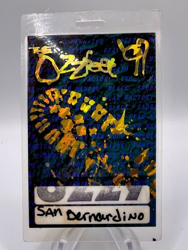 OZZFEST '97 San Bernardino Artist Laminate OZZY Team Double Sided Ozzy Osbourne - Picture 5 of 8
