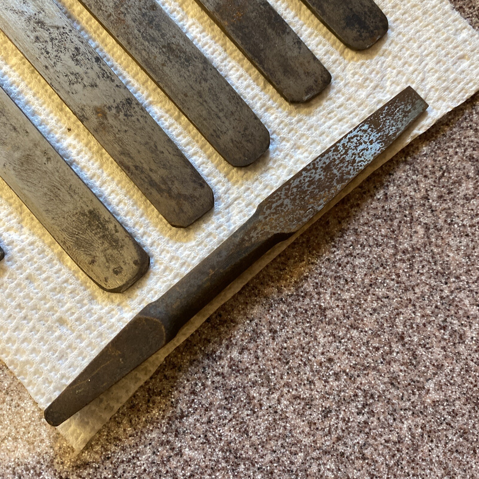 Antique W Butcher Sheffield Wood Plow Plough Plane Irons Cutter Blades