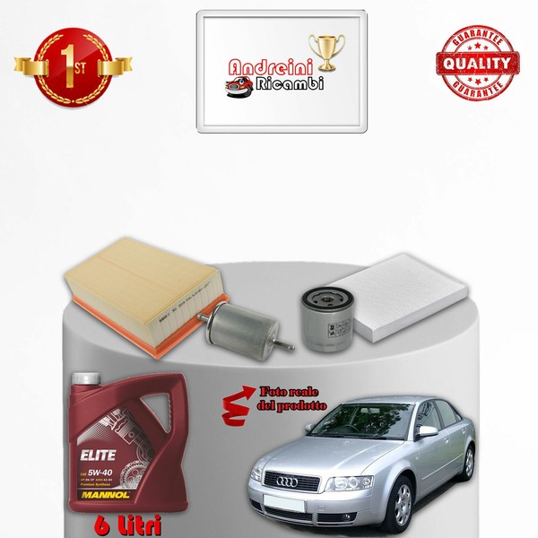 Kit Wartung 4 Filter Und ÖL Audi A4 B6 2.4 125KW 170PS Von 2001 Bis 2004-image