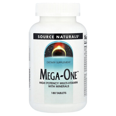 Source Naturals Mega-One , High Potency Multi-Vitamin With Minerals, 180 Tablets
