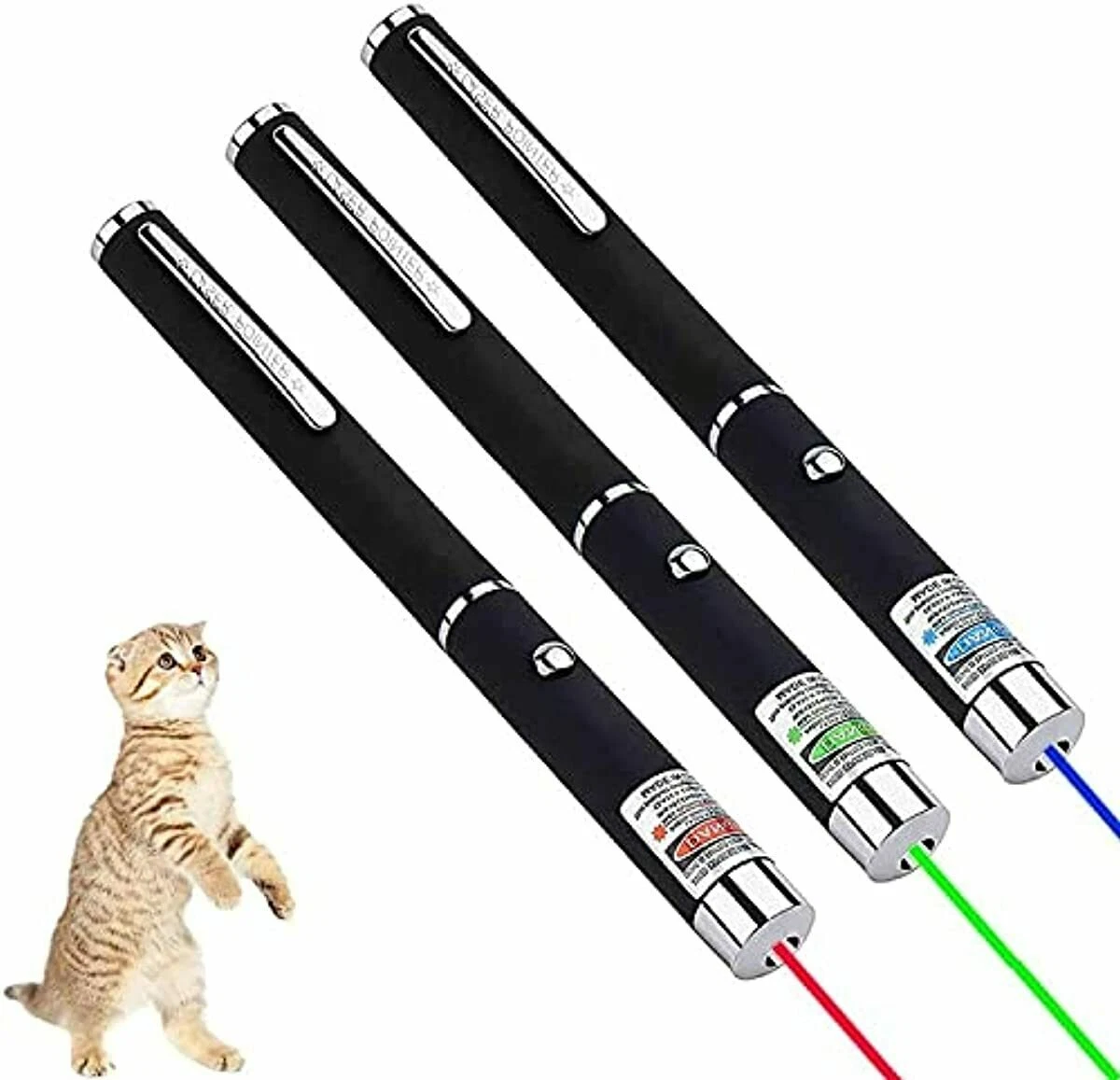 3 Pcs Red Green Blue Pointer for Cats, Dogs, Pet Interactive Toys