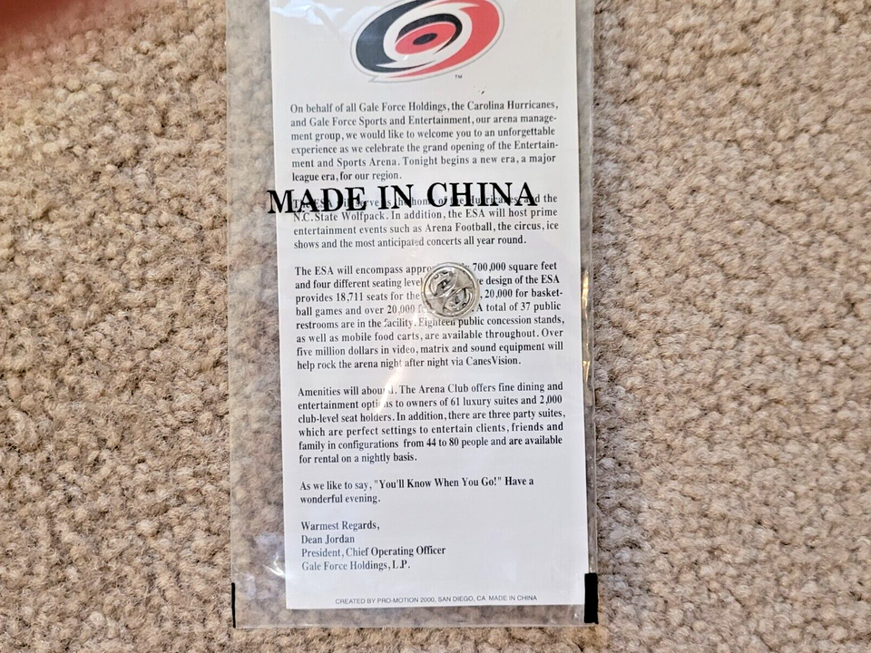 Carolina Hurricanes Pin NHL Hockey New Jersey Devils 1999 Inaugural