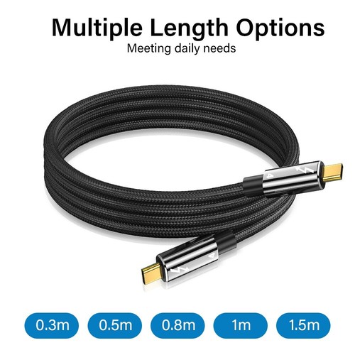 Thunderbolt 4 USB C Type-C Cord 40Gbps 8K UHD Video Display Fast Charger Cable - 第 10/25 張圖片