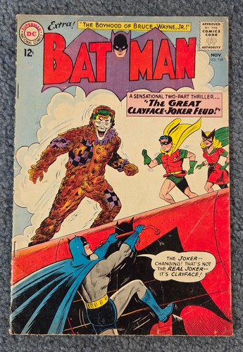 Batman #159 (DC Comics 1963) Joker - Clayface Appearance - VG