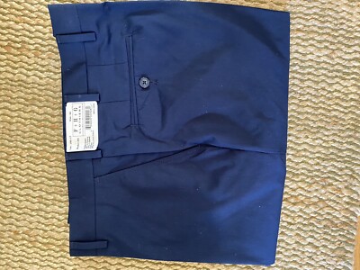 FHG Mens Navy Dress Pants Size 42 Unhemmed NWT