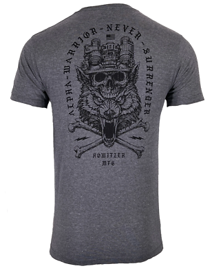 T-shirt Uomo Stile Howitzer Guerriero Americano Militare Grugnito - Foto 7