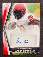 2022 Sage Hit Aaron Shampklin Rookie RC Auto Autograph Red Parallel Card 