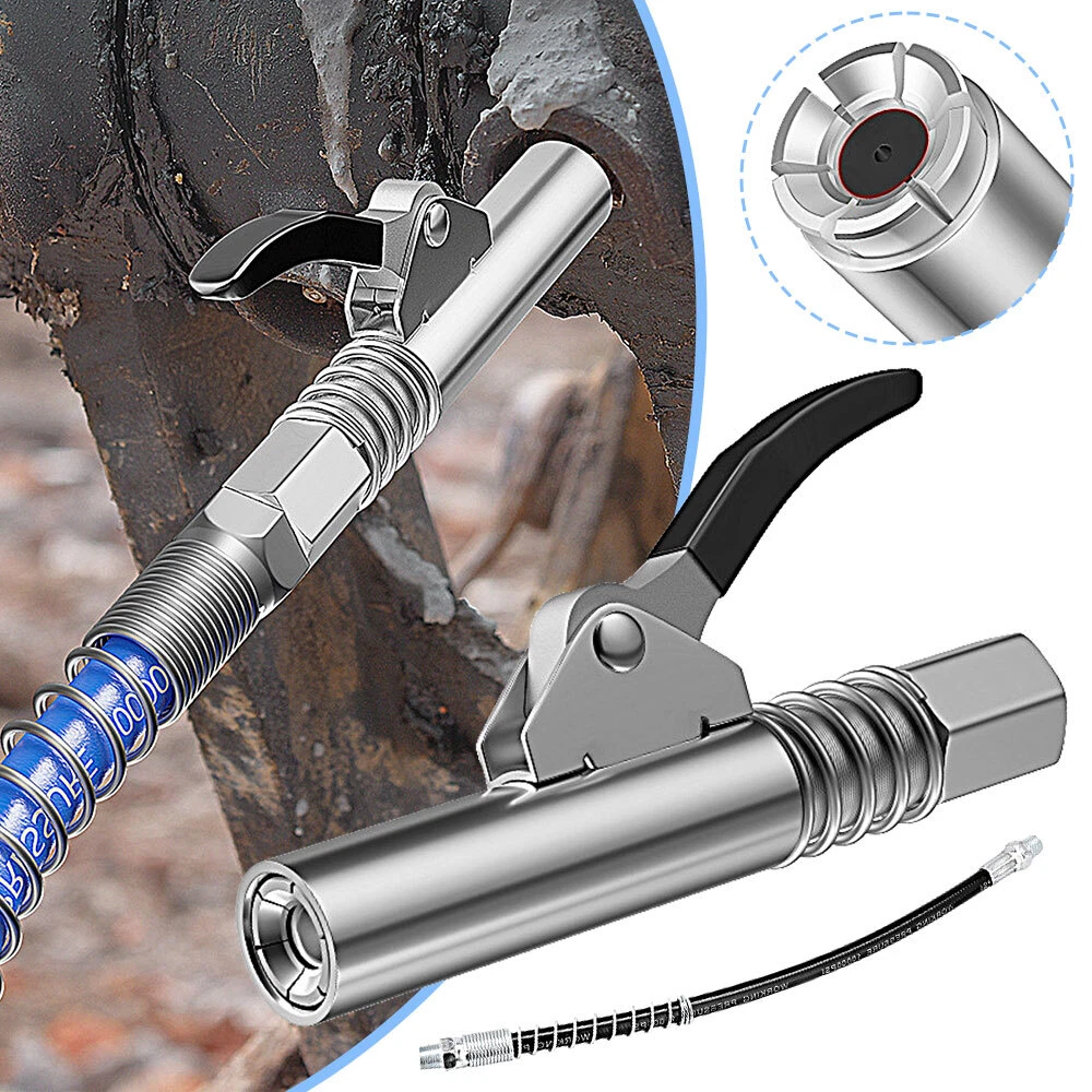 Raccords Quick Release Pour Pistolet à Graisse 1/8" NPT - 10000 PSI - En Alliage De Zinc Argenté