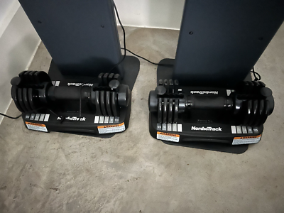 NordicTrack 25 lb Adjustable SpeedWeight Dumbbell Set Pair 2.5 to