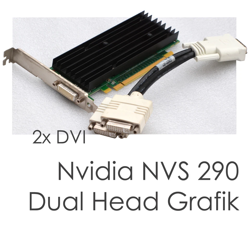256MB Double Tête DVI Graphique Nvidia Quadro NVS290 454319-001 456137-001 G31 - Photo 1/1