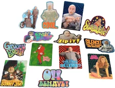 Austin Powers Stickers Series 1 Complete Set of 13 - 1999 Die-Cut Prismatic RARE