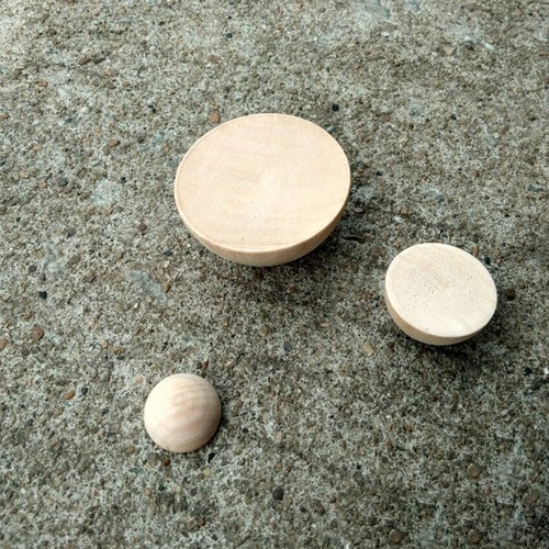 Dia 10mm-75mm Natural Wooden Craft Half Balls Wood Solid Ball Spheres Semicircle - Picture 5 of 8