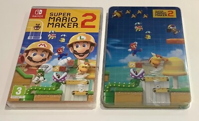 Super Mario Maker 2 Videospiel & Sammler Steelbook - Nintendo Switch - Neu #2