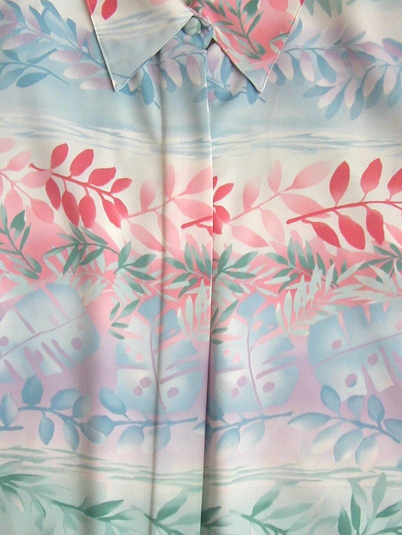 Alfred Dunner Multicolor Leaf Pattern Short Sleev… - image 3