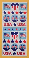 Patriotic/Flag/Stars Sticker Single Sheet