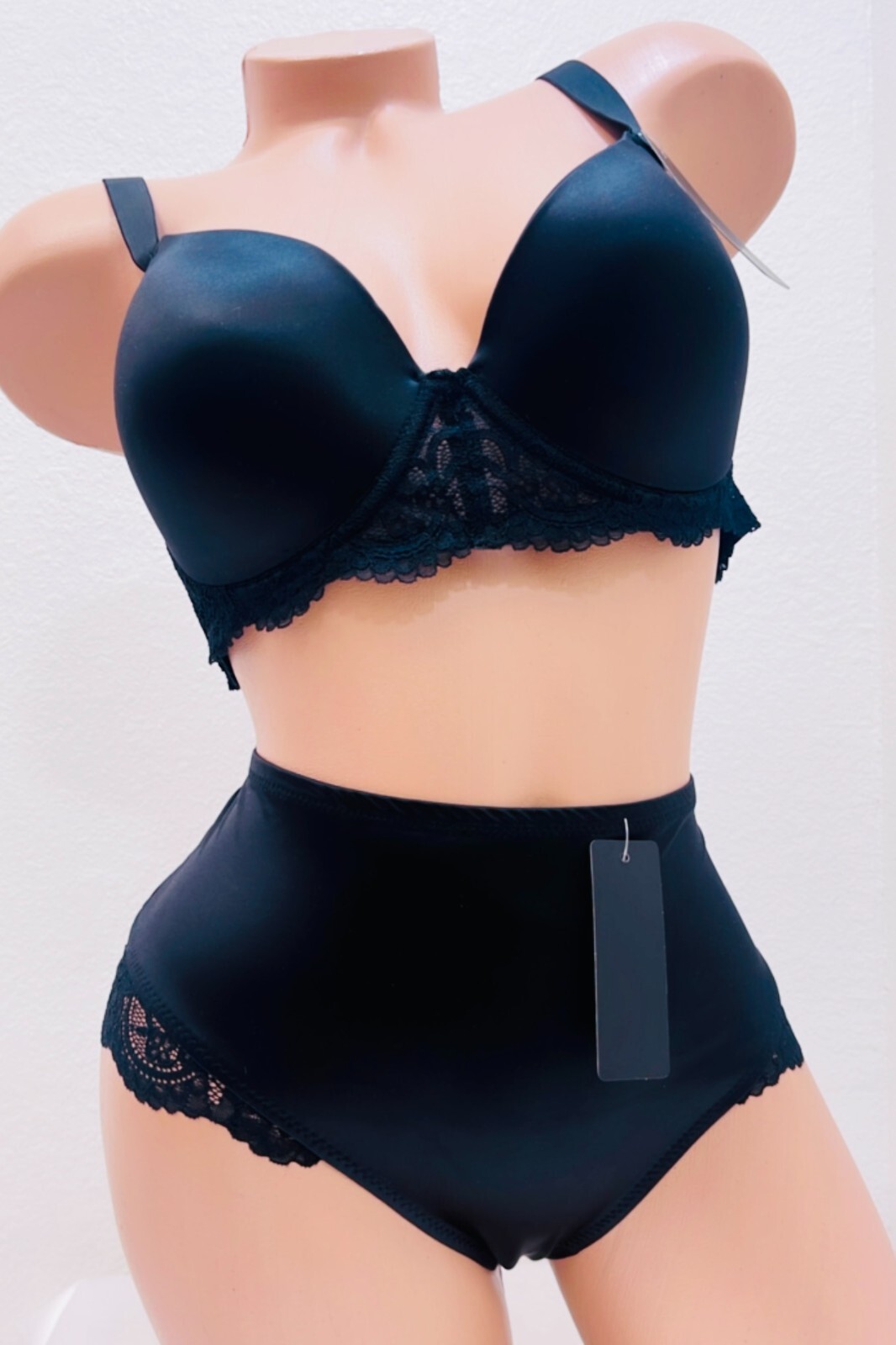 3/6 Satin UNDERWIRE FULL COVERAGE BRA WIDE STRAPS SUPPORT PANEL PLUS SIZE 34-44