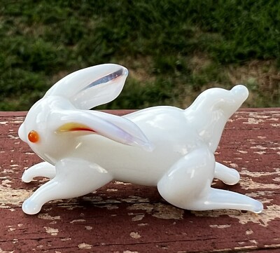 Vintage 1960/70s Set Of 5 Mini Hand Blown Art Glass Animal