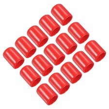 15 Pcs 13mm Snooker Cue Tip Cover, Pool Cue Tips Rubber Cover, Red