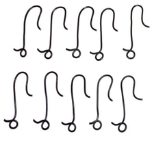 Vintage / Antique Style Christmas Ornament Hooks / Hangers - 10 Steel Hangers