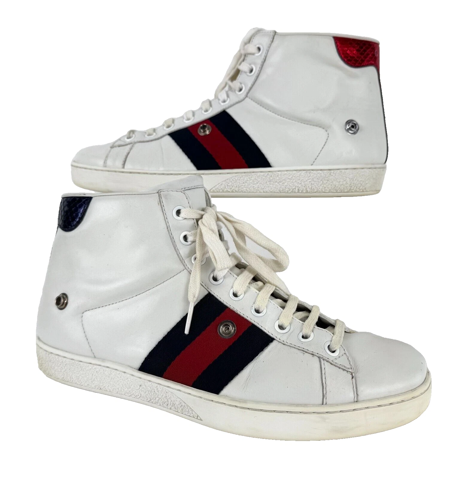 Baskets montantes Gucci hommes 6 US 5,5 UK 39,5 EU blanc as chaussures PAS DE PATCH
