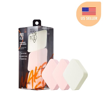 [CLIO] Hydro Makeup Sponge Original(DIA, white) 3ea, US Seller, *FAST FREE SHIP