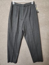 Pendleton 100 Wool Dress Pants Womens 14 Gray Lined Straight Leg Office NEW