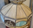 vintage tiffany style stained glass hanging lamp