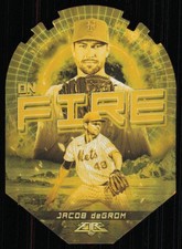2022 Topps Fire #EF-19 Jacob deGrom En Fuego Gold Minted New York Mets