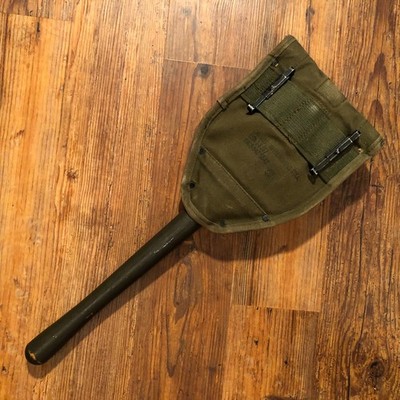WW2 US Army USGI M1943 M43 E-Tool Folding Shovel & Vietnam M56