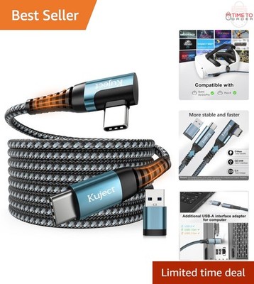 16FT Nylon Braided USB C to C Link Cable for Quest 3S/2 Pro Pico 4 Gaming