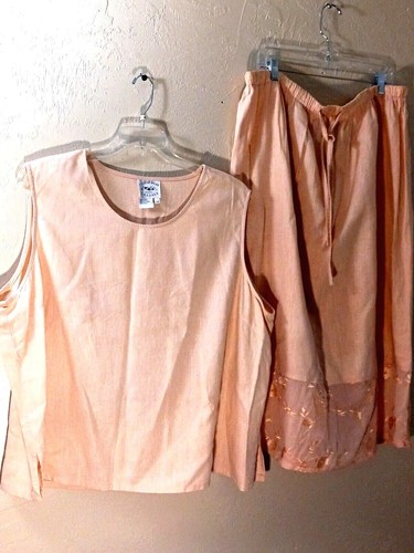 COUNTRYWEAR CASUALS WOMEN'S ( 2PC ) SKIRT & TOP SLEEVELESS SIZE 3X - Picture 1 of 10