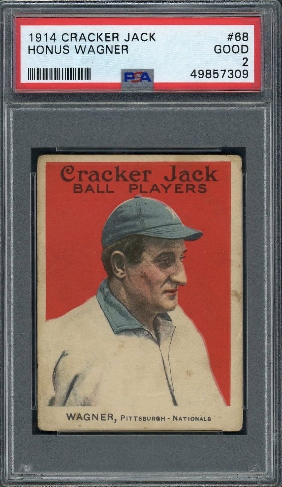 1914 Cracker Jack #68 Honus Wagner PSA 2 - new label!