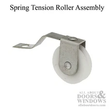 MI V-Spring Tension Roller Assembly 1" Nylon Concave Wheel (Pair)