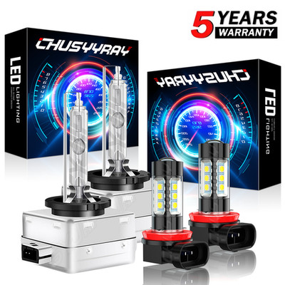 For Lincoln Navigator 2007-2017 -Xenon HID Headlight HI/LO & LED Fog Light Bulbs