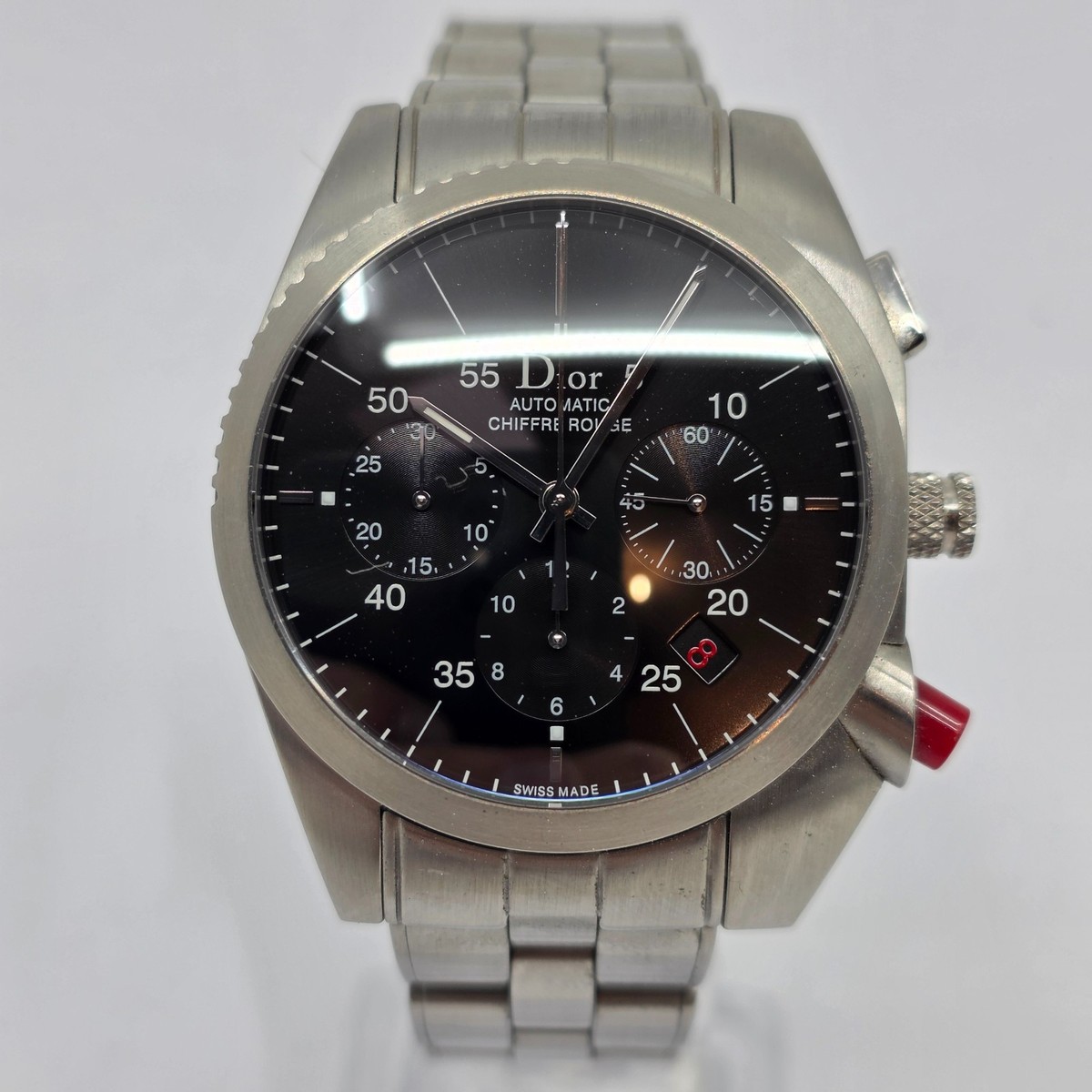 Dior Homme Chiffre Rouge Automatic Chronograph Black Dial Steel | eBay