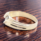 ESTATE MEN'S SOLID 14K YELLOW GOLD NATURAL DIAMOND RING SIZE 10 #8107 — photo 3