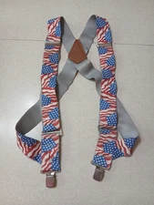 Holdup Suspenders American Flags Patriotic Adjustable