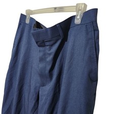 Haggar Dress Pants Size 38x32 Navy Blue Color Flat Front.  New
