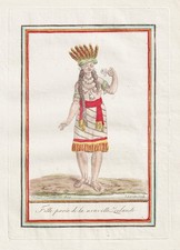 Neuseeland New Zealand woman Tracht Trachten costume Kupferstich engravin 353579