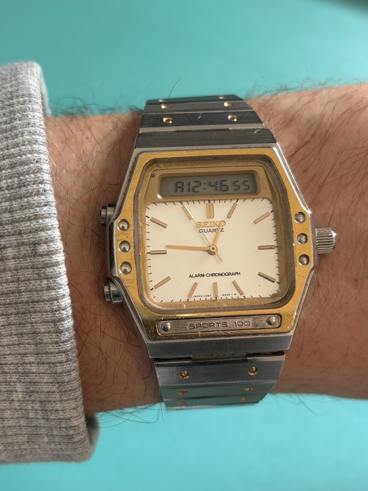 SilverWave Digi-Ana H357-5150 JAPAN Vintage Watch Seiko [RARE] Sports100 - vintagewatches.pk