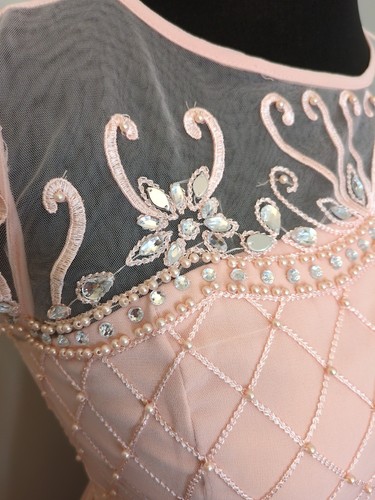 Quiz Size 12/14 Peach Long Dress Embellished Prom Wedding Bridesmaid 2 Available - Picture 4 of 13