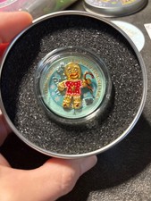 Germania 2019 5 Mark Bejeweled Gingerbread Oak Leaf 1 Oz 999 Silver Coin