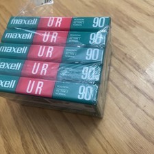 Maxell UR 90 6 Pack Normal BIAS Audio Cassettes. New Sealed - Partial Pack